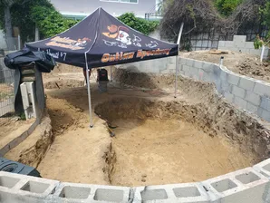 Window Koi pond construction-1